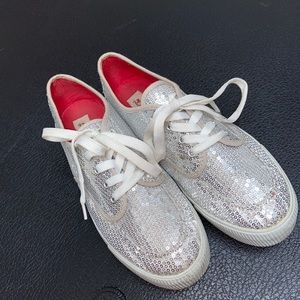 Silver Sneakers Size 10.